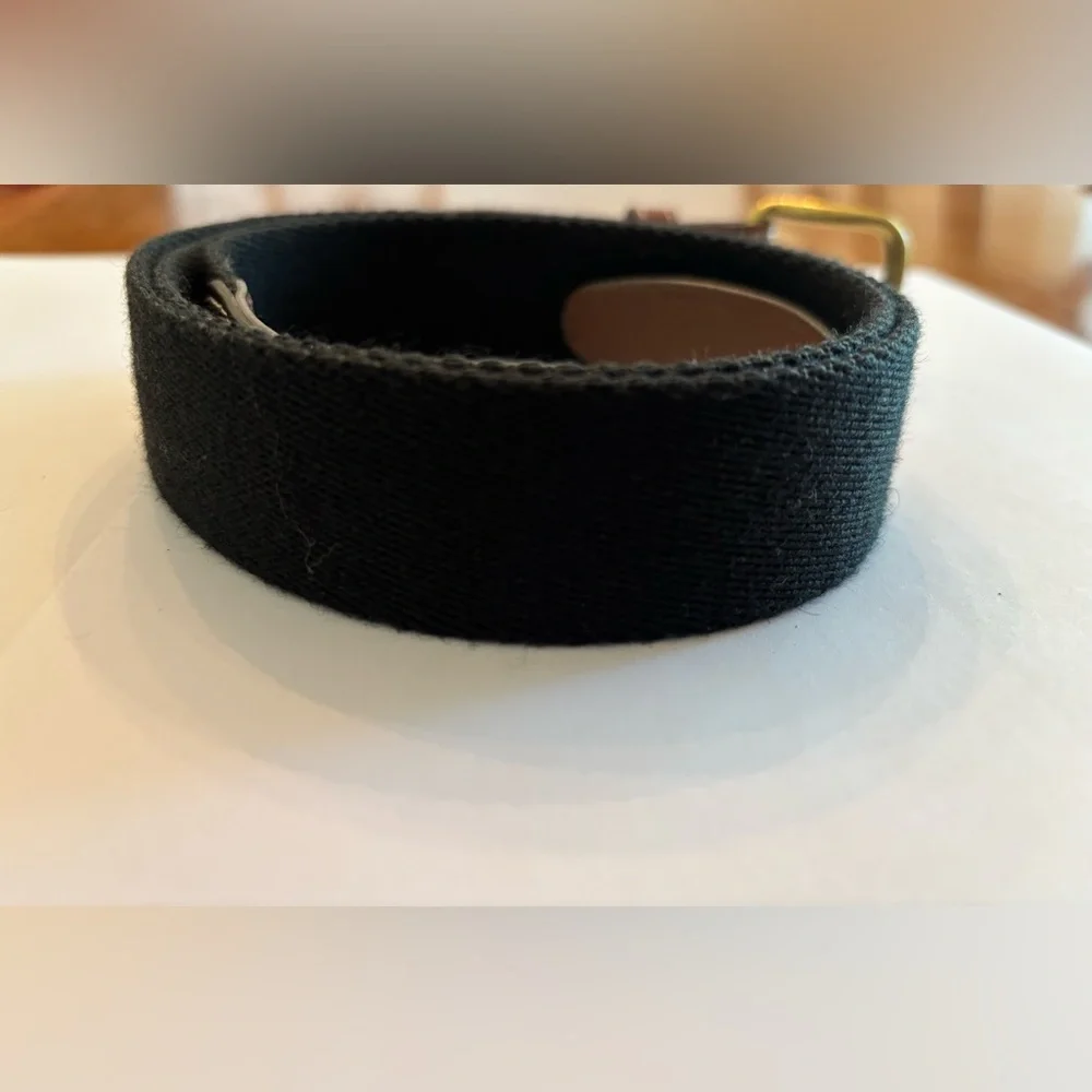 Lands’ End Men’s Black Woven Belt Size 38